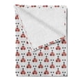 thumbnail image 2 of Ladybug Soft Flannel Fleece Throw Blanket, Heart Shaped Ladybug Forms Romantic Lovers Luck Pattern, Cozy Plush for Indoor and Outdoor Use, 50" x 70", Charcoal Grey Pale Grey, by Ambesonne, 2 of 5