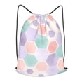 thumbnail image 1 of XMXT Waterproof Gym Bag, Watercolor Honeycomb Shape Print Drawstring Backpack for Men, m Multicolor, 1 of 8