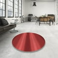 thumbnail image 4 of Ahgly Company Machine Washable Indoor Round Transitional Red Area Rugs, 5' Round, 4 of 7