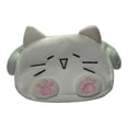 thumbnail image 4 of Estuche para lápices con forma de gato, organizador de artículos de papelería, neceser de maquillaje, bolso, almacenamiento de bolígrafos Verde claro blanco, 4 of 9