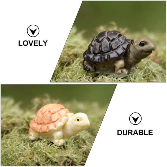 FESTFENDS 10pcs Mini Garden Decor Tortoise Ornament Landscape Decoration for Outdoor Use