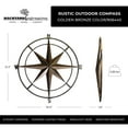 thumbnail image 2 of 30 Inch Bronze Compass Wall Plaque - Indoor/Outdoor - Backyard Expressions, 2 of 7