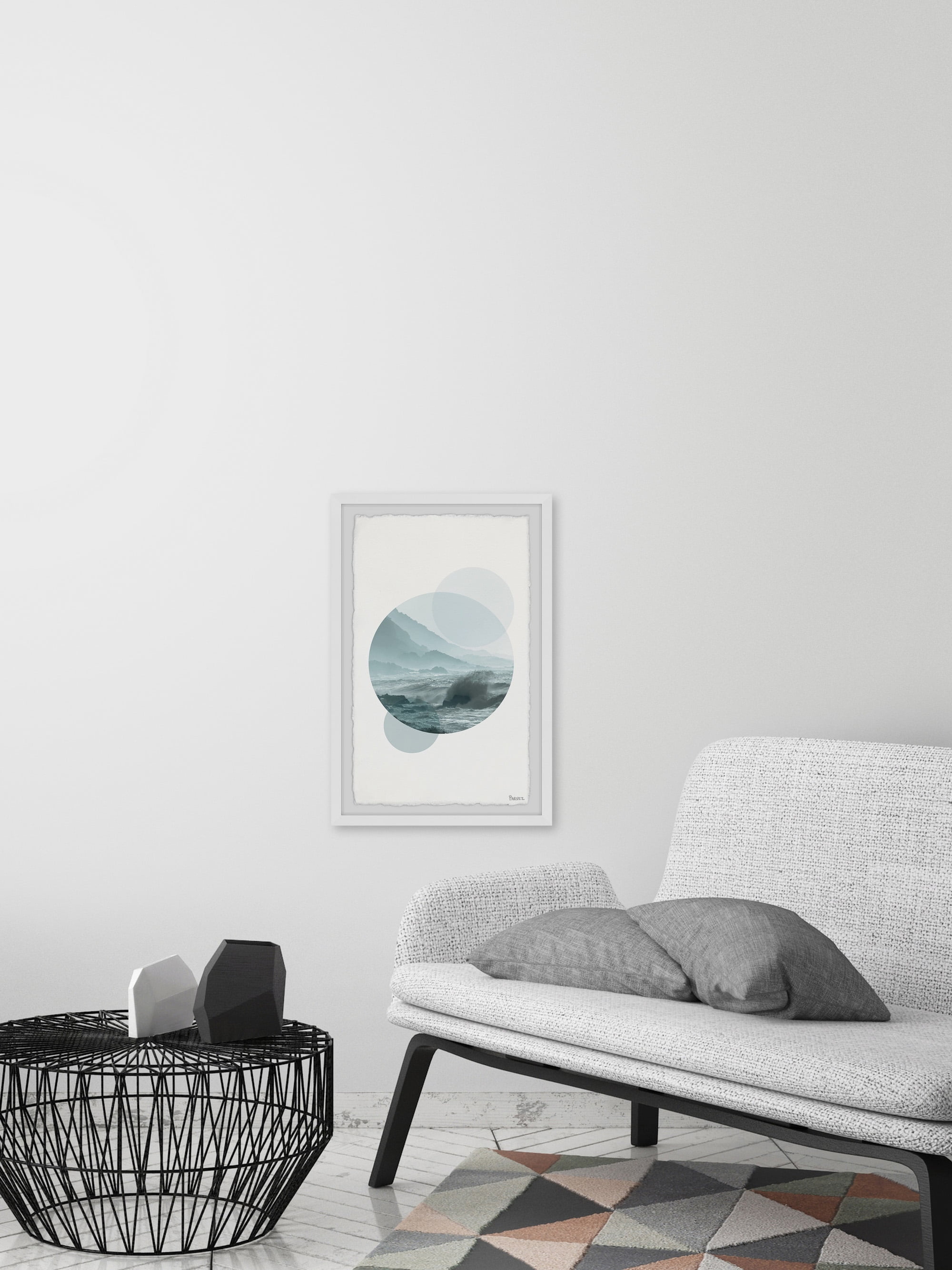 "Circle Waves" Framed Painting Print
