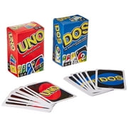 Mattel Uno & Dos Child Card Game, Red, 112 Count