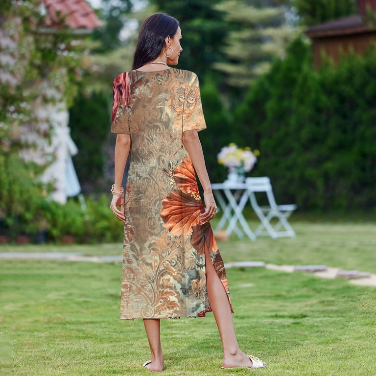 knee length dresses for ladies Hawaii Midi Dress  Haute Glam Boutique
