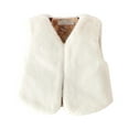 thumbnail image 4 of Toddler Winter Fuzzy Vest White Fluffy Vest Vest Girls Cozy Warm Winter Clothes Jacket for Girls 2-3 Years, 4 of 4