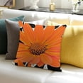 thumbnail image 3 of SHANXI Orange Flowers Fall Decor Thanksgiving Decorative with for Bed Cushion 12x12in, 3 of 5