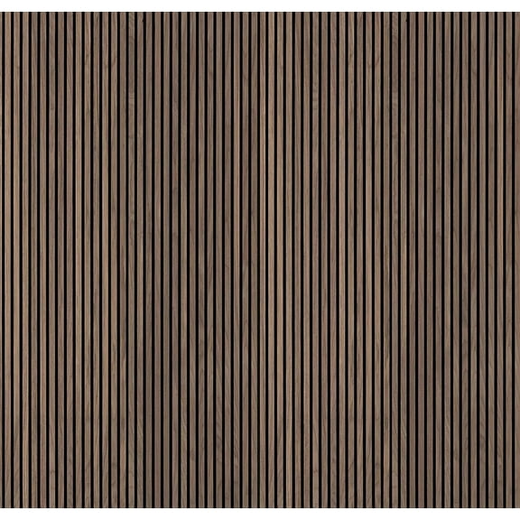MSI 9.5" x 120" 3D Tawny Fluted Wood Slat Acoustic Sound Absorbing Wall Paneling (Set of 4)