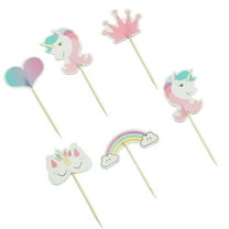 Pcs Unicorn Cake Toppers Birthday Decoration Ornaments Picks Child