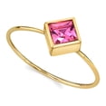 thumbnail image 4 of 1928 Jewelry Diamond Shaped Crystal Dainty Ring Size 7, 4 of 4