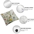 thumbnail image 4 of Acheng Spring Summer Floral Pillow Covers Sage Green Wildflower Leaf Herbs Throw Pillows Cover Set of 2 Outdoor Farmhouse Plant Decorative Square Pillowcase for Couch Bed Sofa Decor White, 4 of 6