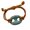 turquoise., variant on Fashionable Pigs Nose Resin With Customizable Fit Stretchable Trendy Bangle Accessory Ideal For Gifts