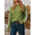 thumbnail image 7 of EMMIOL Skeleton Graphic Fall Sweater for Women Y2K Retro Black Long Sleeve Chunky Knit Pullover with Bone Print, 7 of 7