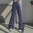 thumbnail image 6 of Hvot&aat Womens Wide Leg Pants Elastic High Waisted Bell Bottom Trousers Casual Solid Color Baggy Sweatpants, 6 of 6