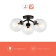thumbnail image 2 of Alora Lighting SF549315AGOP Cassia 3 Light 18" Wide Semi-Flush Ceiling Fixture - Gold, 2 of 7