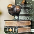 thumbnail image 3 of Danya B Antique Bronze Birds on Books Statue Bookends - Set of 2, 3 of 5