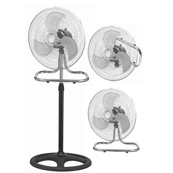 Mountain 18 in 3-Speed Oscillating Function Industrial Stand Floor Fan