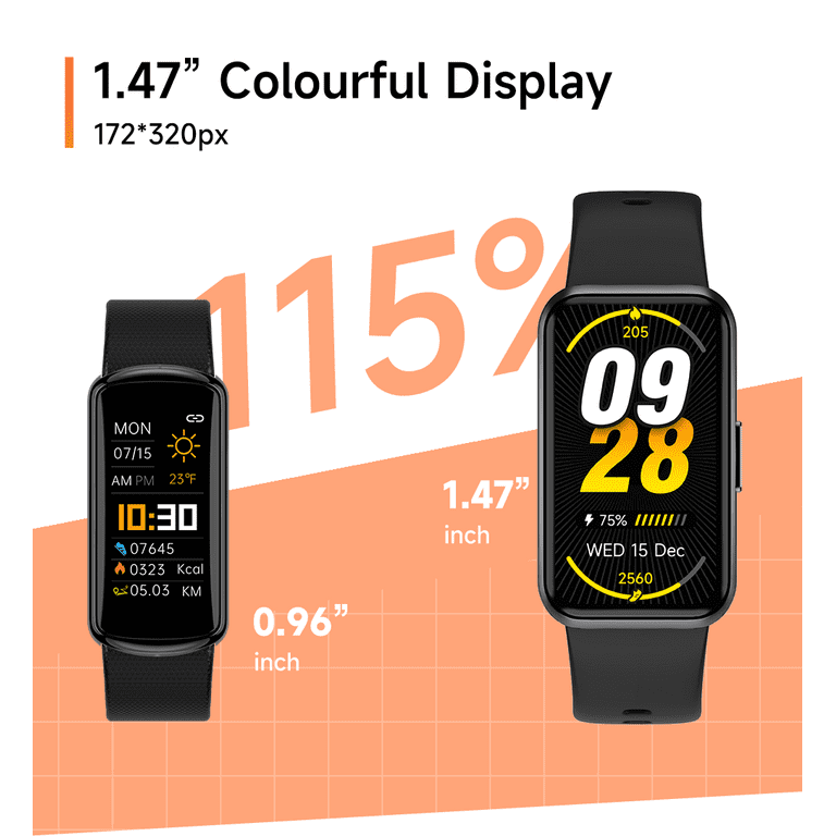 Mingdaln Waterproof Fitness Watch, Step Calorie Counter