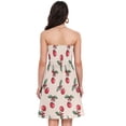 thumbnail image 3 of Dailycode Summer Dresses for Women Strapless Casual Beach Cover Ups Valentine with Cartoon Cherry Bow Tube Top Sundress, 3 of 8