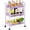 Purple, variant on KK KINGRACK 3 Tier Rolling Cart Organizer, Mesh Cart with Wheels, Utility Cart for Office, School,Storage, Pink