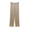 thumbnail image 3 of HVOBTTY Women's Fall Wide Leg Long Trousers Elastic Waist with Adjustable for Casual Look Pants, 3 of 5