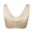 thumbnail image 3 of LLYWEY Womens Wirefree Bras Wire-Free Mesh Bra Ladies Training Bra Style-1005 Women Double Support Bra Feature Adult Female Running Sports Bras Beige 42B, 3 of 4