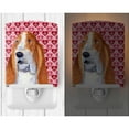 thumbnail image 2 of Caroline's Treasures SS4528CNL Basset Hound Hearts Love and Valentine's Day Portrait Ceramic Night Light, 6x4x3",, 2 of 2