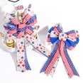thumbnail image 6 of FastXmas 4th of July Patriotic Bows for Wreath, 9x20" Star & Stripes Large Burlap Bow, American Flag Red White & Blue Ribbons Bows Tree Topper Bows Independence Day Decoration for Party Front Door, 6 of 6