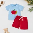 thumbnail image 2 of Ymyiu Toddler Boy Summer Clothes Baby Boy Summer Clothes Toddler Boy Outfits Short Sleeve T-Shirt Shorts Clothing Set 3T 4T (Blue,3-4 Years), 2 of 4
