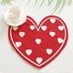 thumbnail image 1 of Decoraciones para San Valentín, adornos para San Valentín, regalos para San Valentín, manteles individuales y posavasos bordados con corazones para San Valentín, mantel individual de poliéster., 1 of 6