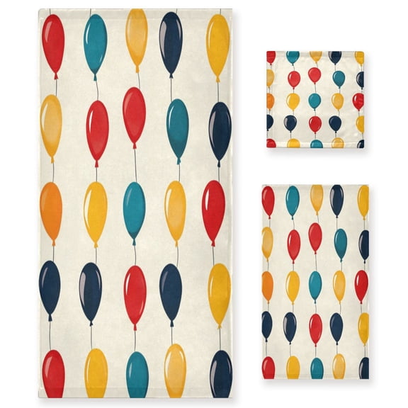 Three-Piece Towel Set Face Towel Towel Set Hand Towel Bath Towel Cotton Bath Towels Bath Towel Sets Hand Bath Towels Coloured Balloon3