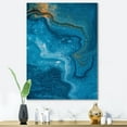 thumbnail image 2 of Designart ' Abstract Blue Marble Composition II ' Modern Canvas Wall Art Print, 2 of 4