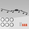 thumbnail image 4 of Laboreducer 45.5-Inch 6-Light Black Gimbal Head Track Lighting Set, Corded Electric, 4 of 7