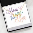 thumbnail image 1 of Mom a Son's First Love Scripted Love Pendant Necklace Message Card, 1 of 7