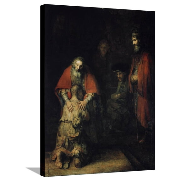 Art.com The Return of the Prodigal Son, C1668 Stretched Canvas Print Wall Art by Rembrandt van Rijn, 24" x 32"