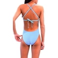 thumbnail image 2 of Adoretex Girls/Women's Tie-Back Solid One Piece Swimsuit Sky Blue 36, 2 of 3