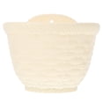 thumbnail image 1 of Shisuyan Hanging Flower Pots White Plastic Basket-Weave Imitation 1Set 7.7X6.1X6.1In, 1 of 8