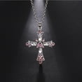 thumbnail image 3 of MasteelfCA Rhinestone Cross Necklace Cross Pendant Clavicle Necklace Women Bohemian Jewelry, 3 of 7