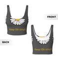 thumbnail image 3 of Sikiie Keep Life Simple Daisy Flower Print Strappy Sports Bra for Women Padded Push Up Sports Bra Athletic Running Sports Bra Workout Bra Yoga Bra, 3 of 5