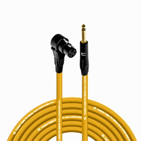 Coluber Cable Balanced - Right Angle XLR Female to 1/4" TS Male 3-Pin Cable
