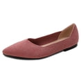 thumbnail image 4 of Mujeres Flatos de ballet Knit zapatos planos puntiagudos zapatos de vestir brillantes zapatos para caminar zapatos para la oficina de trabajo casual elegante, 4 of 6