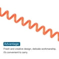 thumbnail image 4 of Unique Bargains Porte-Clés en Plastique Extensible avec Spirale, Orange 5 Pack, 4 of 5