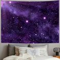 thumbnail image 2 of Shiartex  Night Sky Stars Tapestry Dark Purple Starry Cosmic Fantasy Galaxy Girls Women Universe Texture Artwork Art Hanging Bedroom Living Room Dorm Wall Blankets Home Decor 40x60inch, 2 of 6