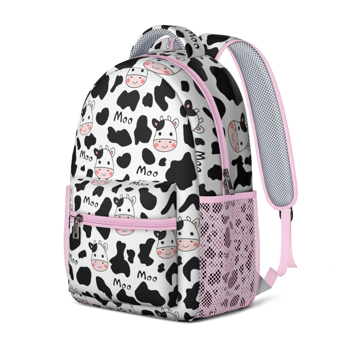 Highland Cow Print Waterproof Bookbag - Breathable & Stylish School Backpack with Spinal Support Design for Cow Lovers & Farmhouse Style