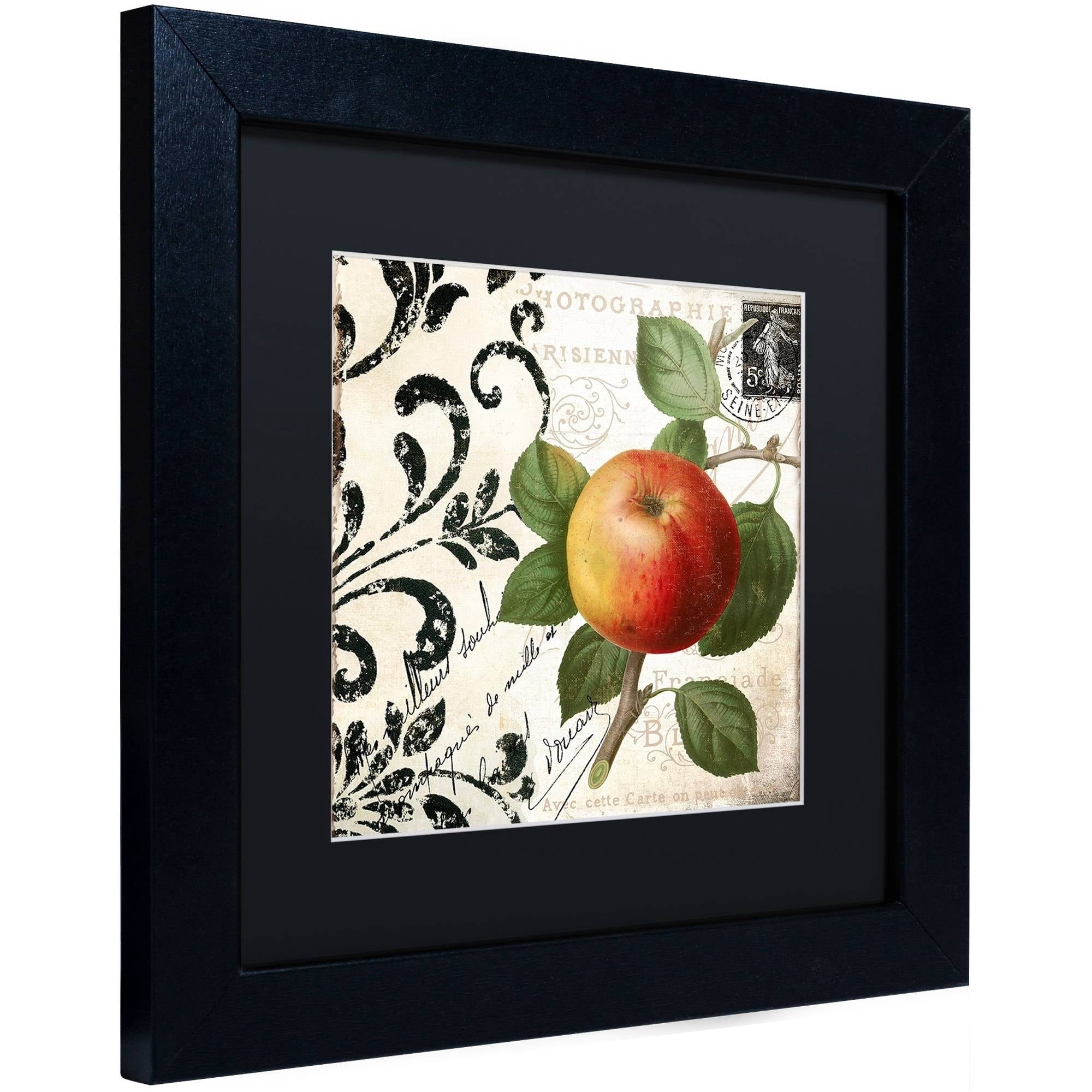 Trademark Fine Art "Les Fruits Jardin IV" Canvas Art by Color Bakery Black Matte, Black Frame