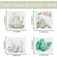 thumbnail image 2 of 4 Sheets 4 Styles Plant Leaves Toilet Stickers Self-Adhesive Toilet Seat Lid Stickers Decals PVC Waterproof Bathroom Wall Sticker Toilet Cover Decor Decal Removable for Toilet WC Restroom, 2 of 9