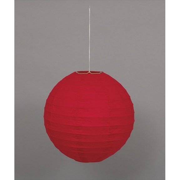 Round Paper Lantern, 10 in, Red, 1ct