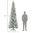 thumbnail image 3 of HOMCOM Arbre de Noël Artificiel en Forme de Crayon de 9 Pieds avec Base en Acier, Vert, 3 of 10