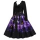 thumbnail image 2 of Vestidos de otoño para mujer Disfraz de Halloween con estampado de murciélago de calabaza 2XL, 2 of 4