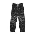 thumbnail image 2 of Vsdgher Black And White Dotted Print Mens Pajama Pants Sleep & Lounge Pants, PJ Bottoms With elastic waistb and Pockets, 2 of 5